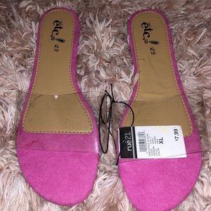 Pink/clear sandals